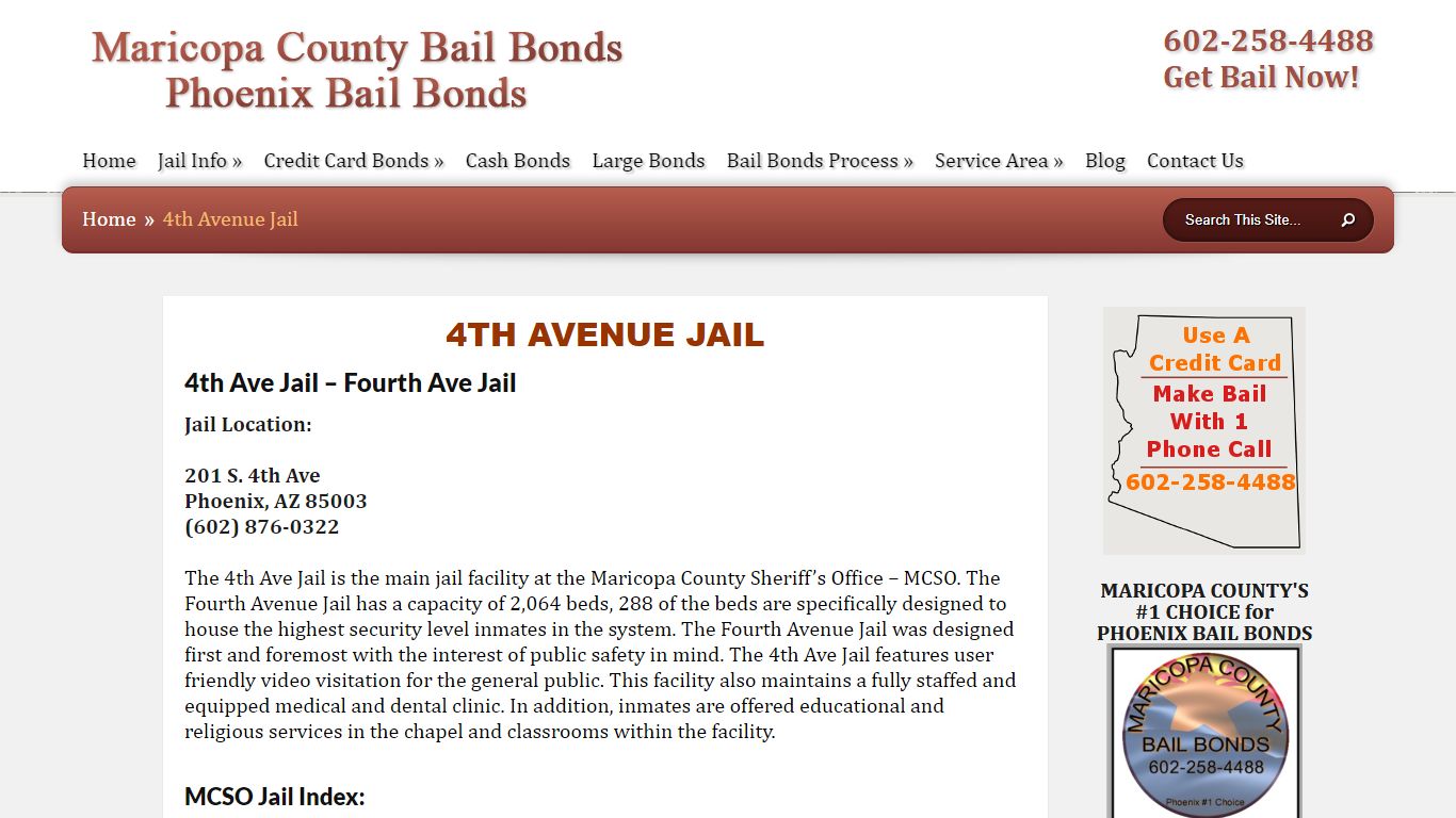 4th Ave Jail Inmate Information, Maricopa County Jail ...