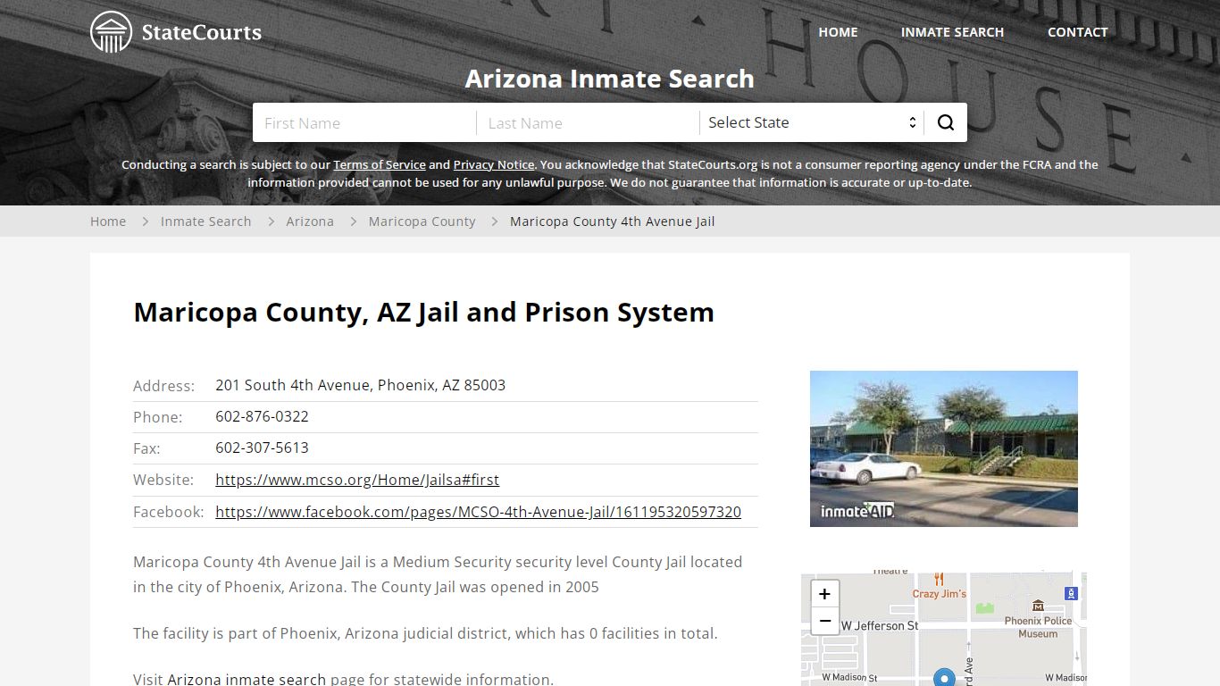 Maricopa County 4th Avenue Jail Inmate Records Search ...